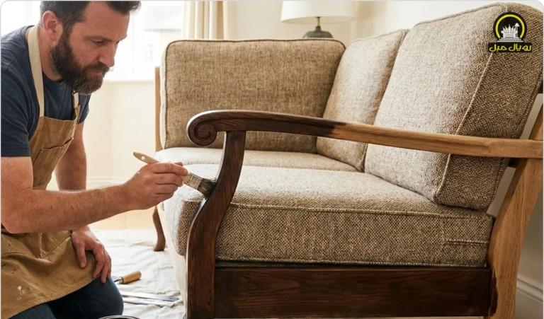 آموزش گام به گام رنگ کاری مبل