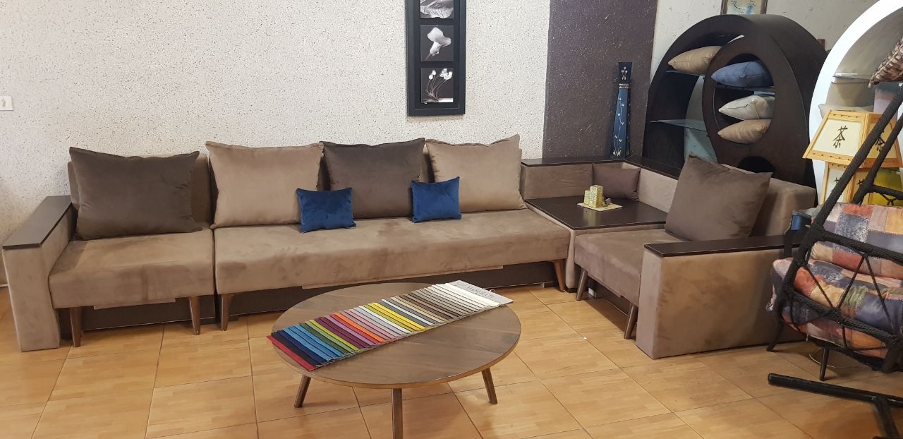  کاناپه و مبل تختخواب شو طرح ال مدل آفیس   