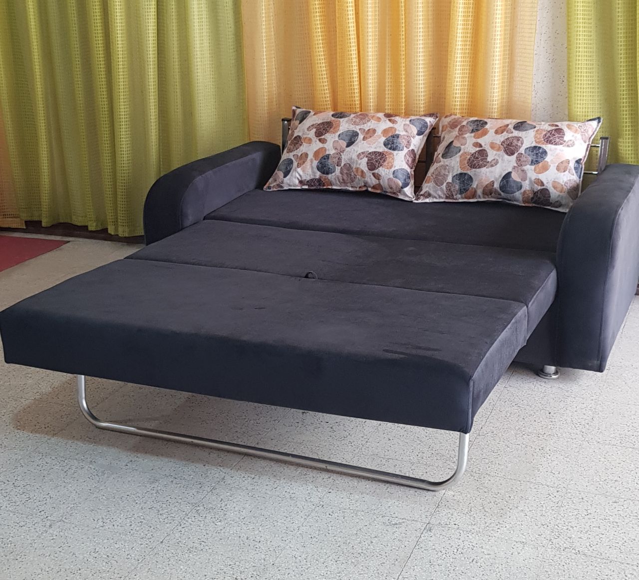  مبل تختخواب شو دونفره مدل دسته گرد  